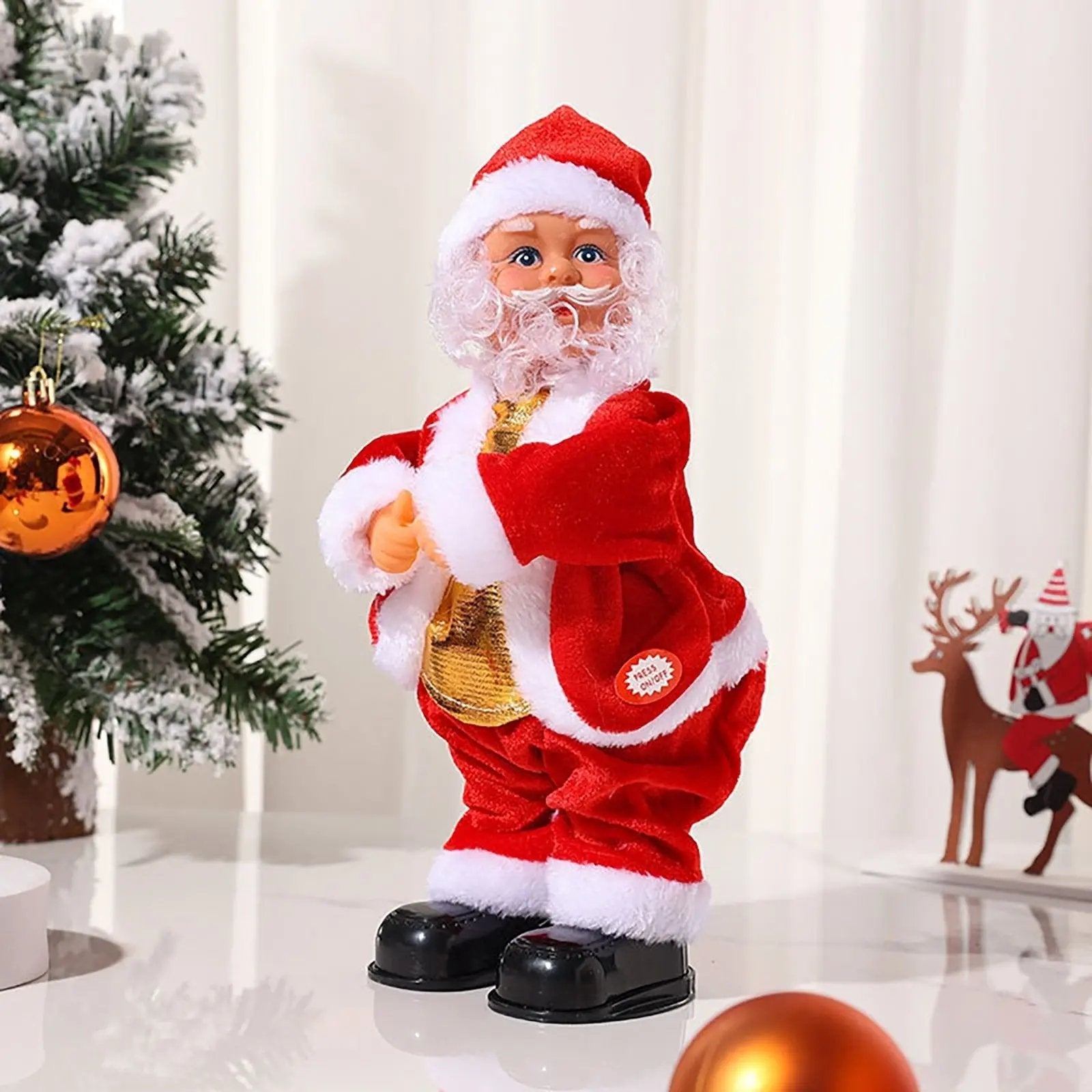 Animated Santa Gnome Musical Battery-Operated Plush Finish