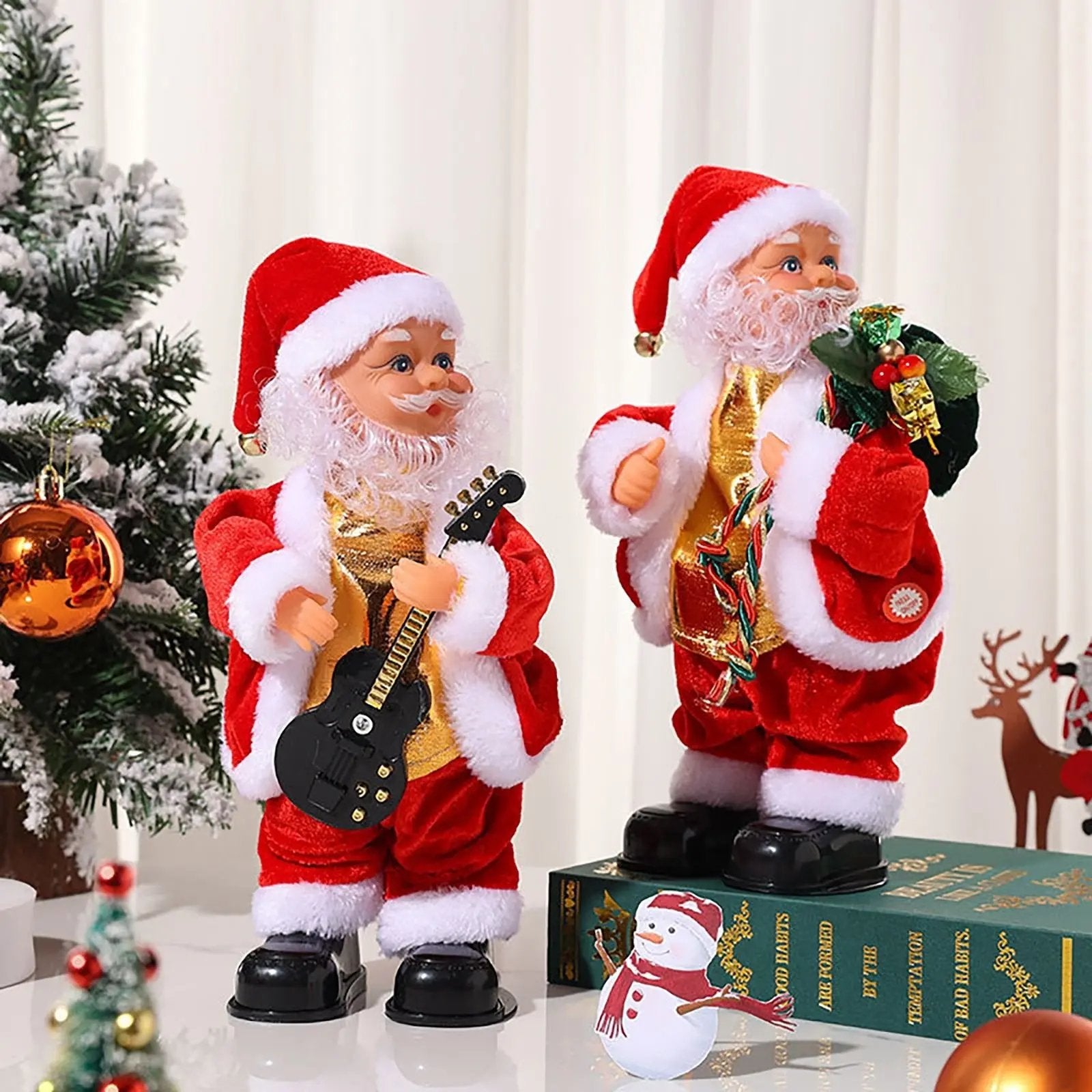 Animated Santa Gnome Musical Battery-Operated Plush Finish