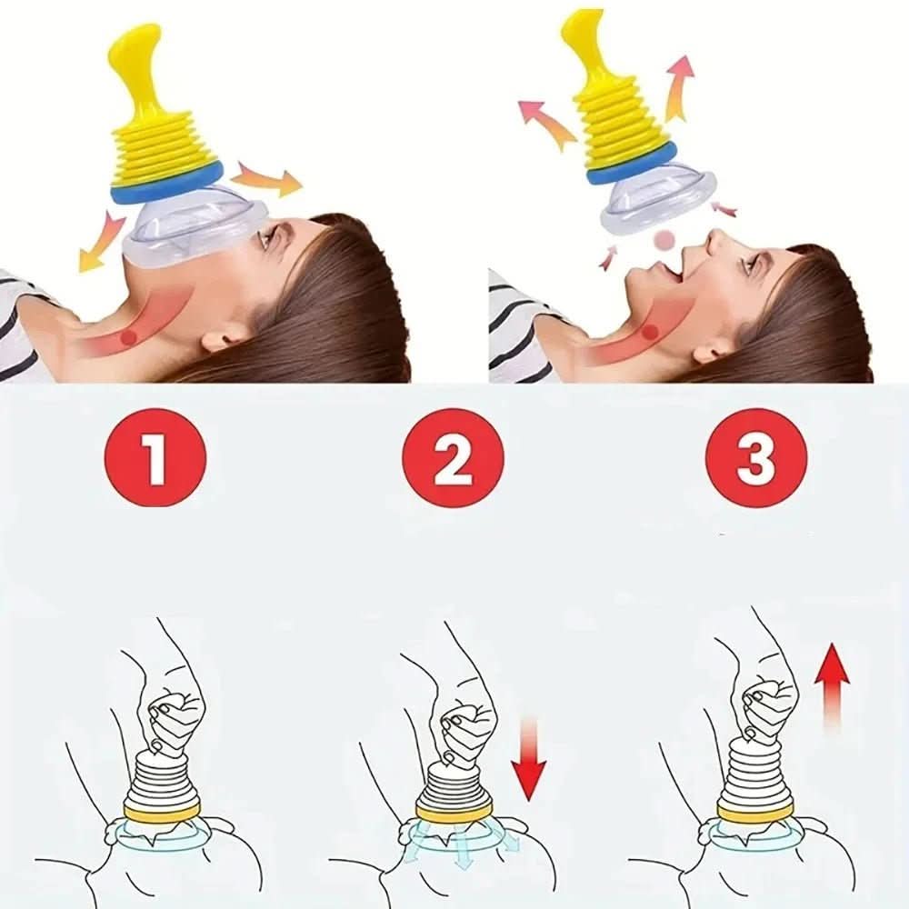 Anti-Choking Device Powerful Suction Medical Silicone & 2 Masks