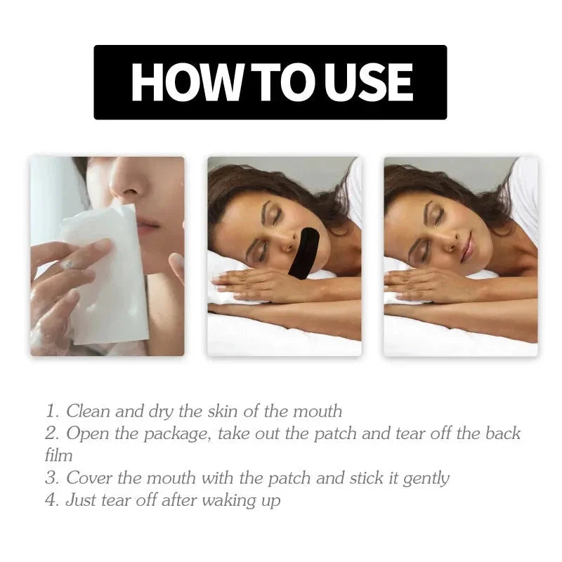 Anti-Snoring Mouth Strips Breathable & Skin-Friendly 30-Pack