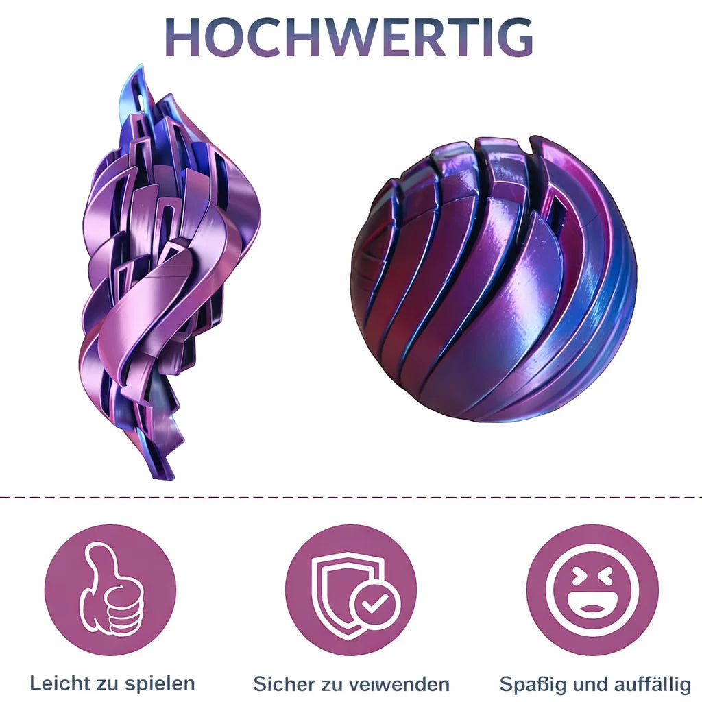 Anti-Stress Ball Spiral Silicone Quiet & Pocket-Sized