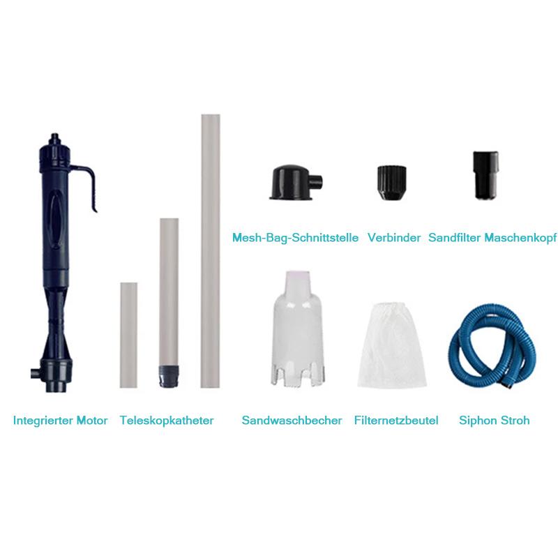 Aquarium Gravel Vacuum Battery-Powered Filter Bag