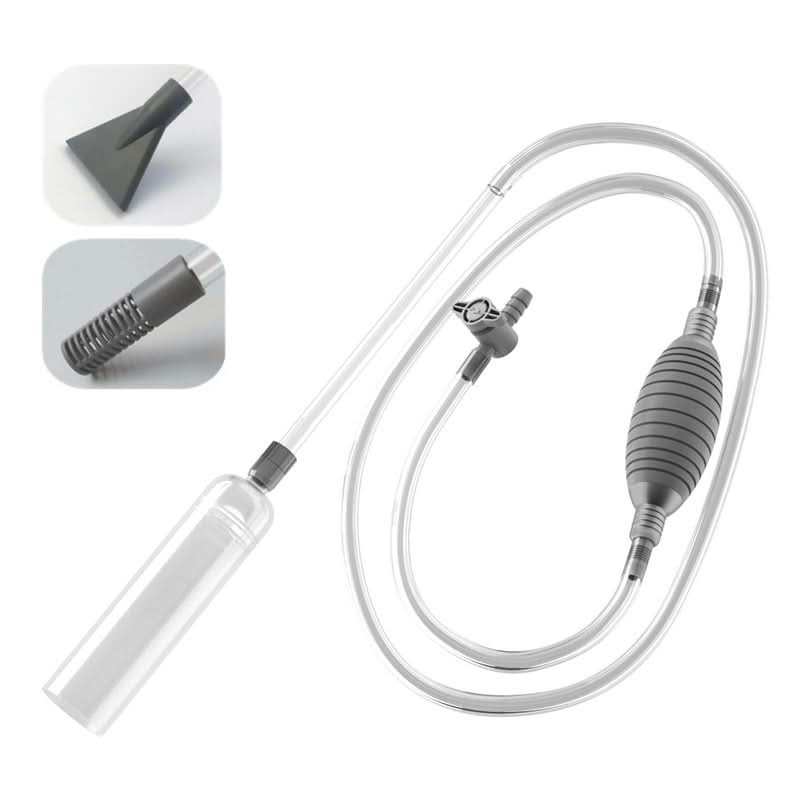 Aquarium Siphon Adjustable Flow Control & Protective Net
