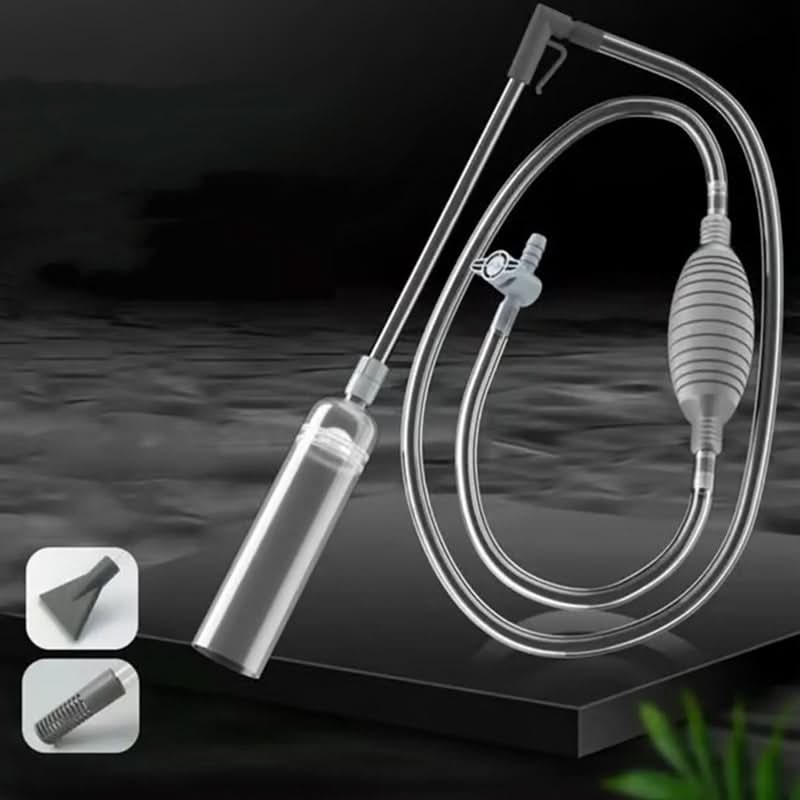Aquarium Siphon Adjustable Flow Control & Protective Net
