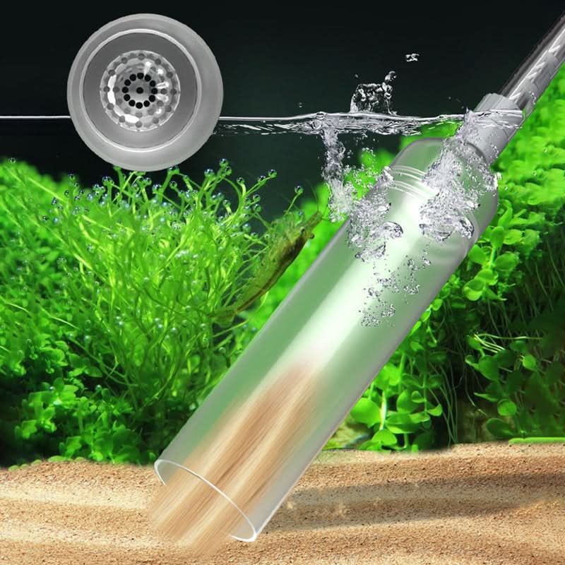 Aquarium Siphon Adjustable Flow Control & Protective Net