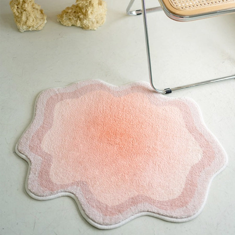 Area Rug Pastel Cloud Soft Polyester Non-Slip Backing
