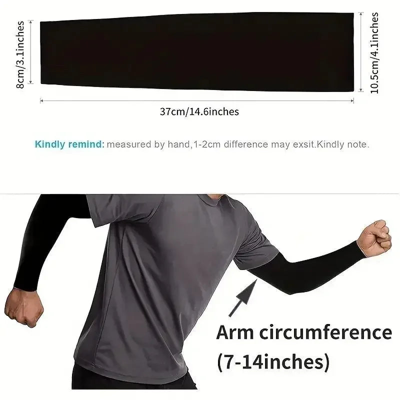 Arm Sleeves Ice Silk Cooling UPF 50+ Breathable Fit
