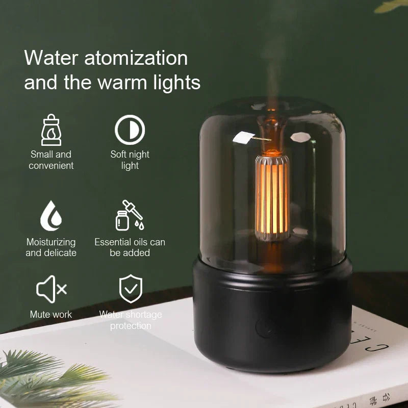 Aroma Diffuser Lamp USB-Powered Night Light & Auto Shutoff