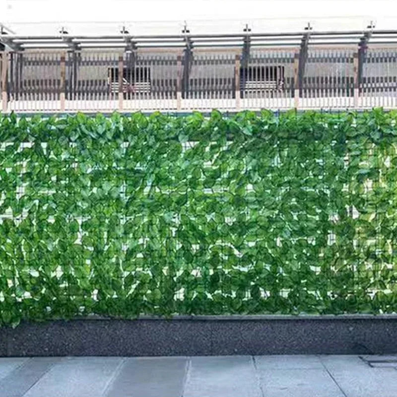 Artificial Hedge Privacy Screen Realistic Foliage Weatherproof & UV-Resistant