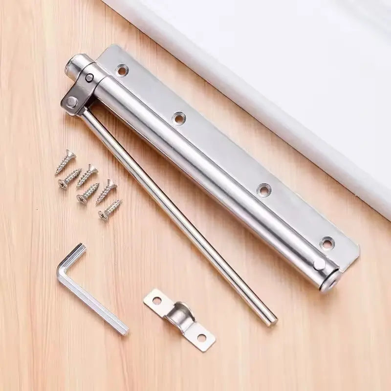 Automatic Door Closer Quiet Adjustable 4-Speed Stainless Steel