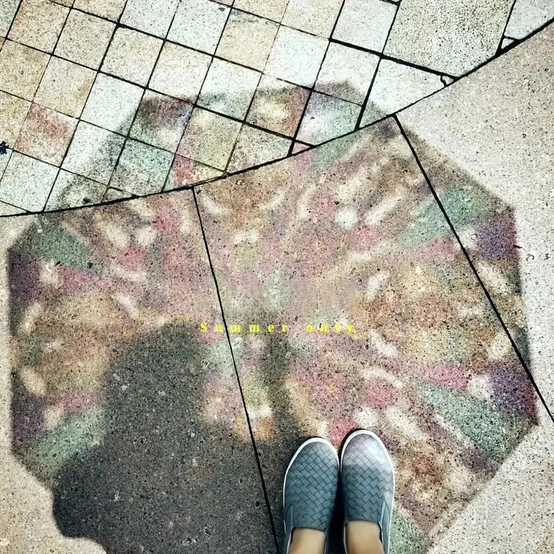 Automatic Umbrella Stained Glass Windproof Fiberglass Ribs