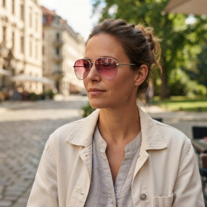 Aviator Sunglasses Gradient Resin Lenses & UV400 Protection