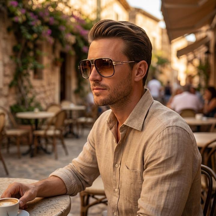 Aviator Sunglasses Oversized Lightweight Metal UV400 Protection