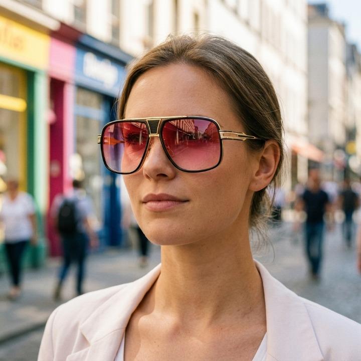 Aviator Sunglasses Oversized Lightweight Metal UV400 Protection