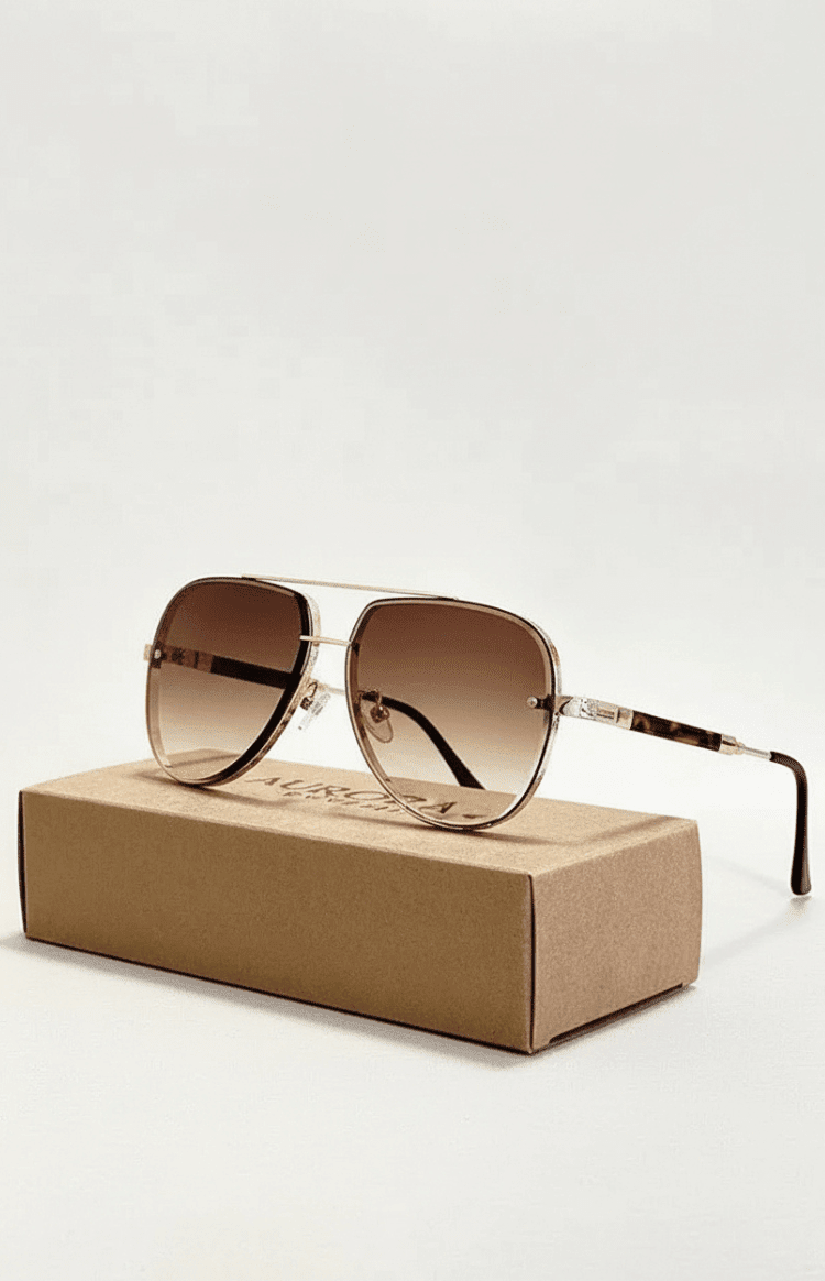 Aviator Sunglasses UV400 & Anti-Reflective Lightweight Frame