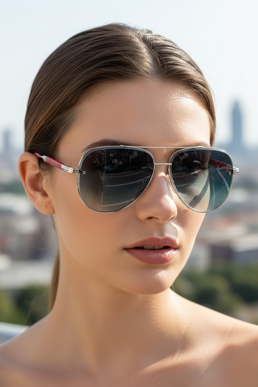 Aviator Sunglasses UV400 & Anti-Reflective Lightweight Frame