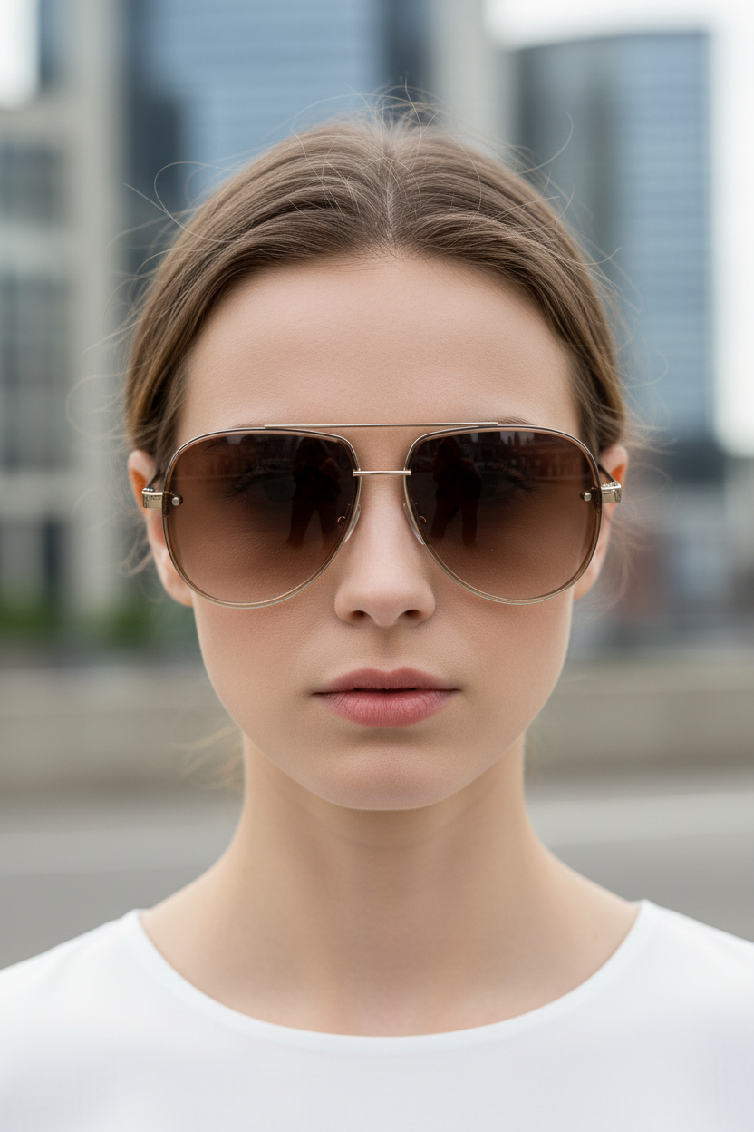 Aviator Sunglasses UV400 & Anti-Reflective Lightweight Frame