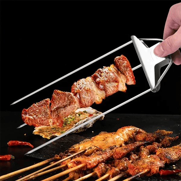 BBQ Skewer Set Double-Pronged Stainless Steel Set of 3