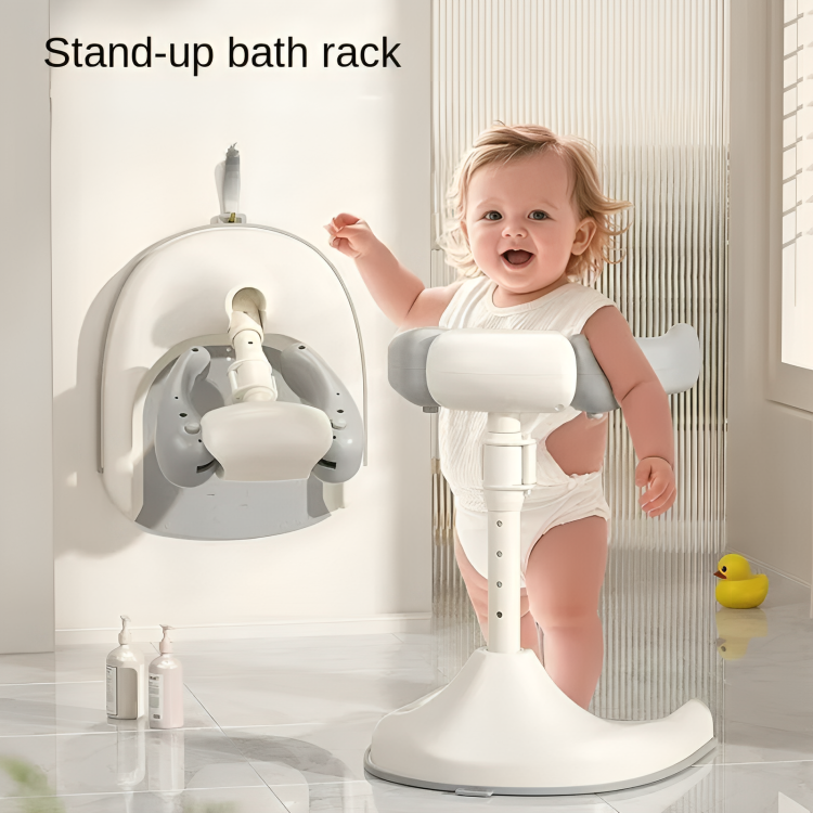 Baby Bath Seat Ergonomic Non-Slip Support & Foldable Quick-Drain