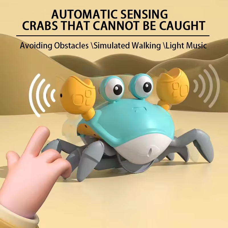 Baby Crawling Toy Interactive Lights & Sounds Rolling Motion
