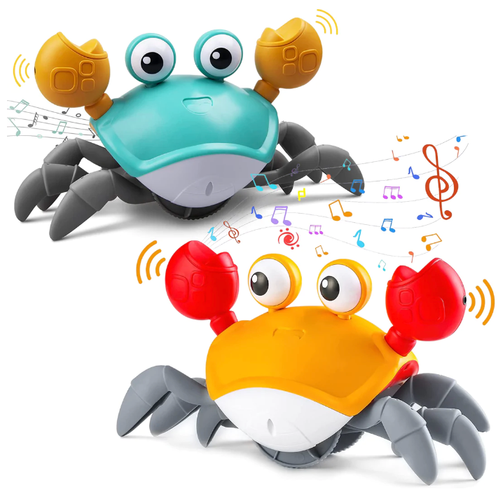 Baby Crawling Toy Interactive Lights & Sounds Rolling Motion