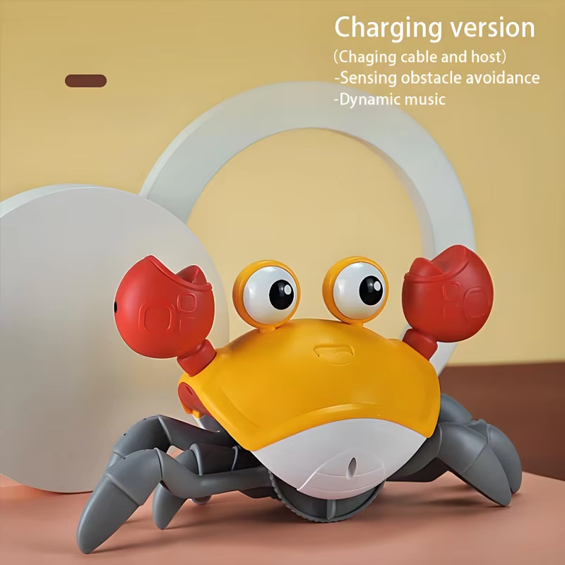 Baby Crawling Toy Interactive Lights & Sounds Rolling Motion