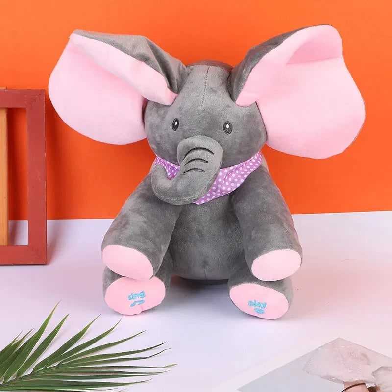 Baby Elephant Toy Plush Movable Ears & Soothing Music