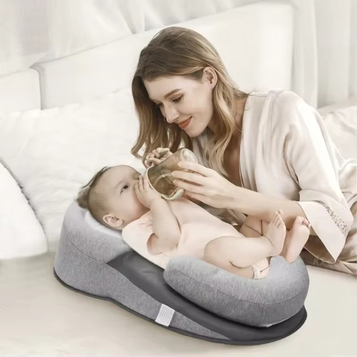 Baby Positioning Pillow Ergonomic Hypoallergenic Fill Machine Washable Cover