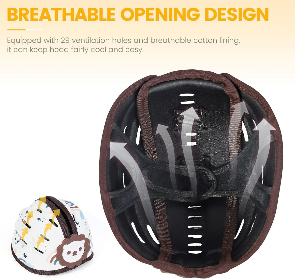Baby Safety Helmet 360-Degree Breathable Adjustable Strap