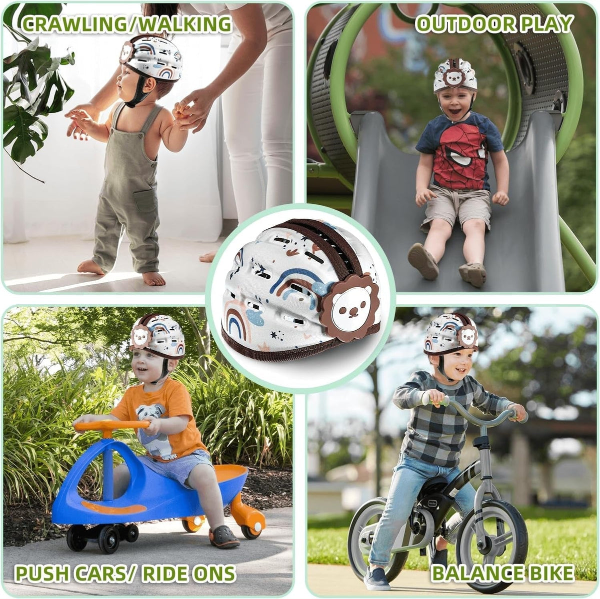 Baby Safety Helmet 360-Degree Breathable Adjustable Strap