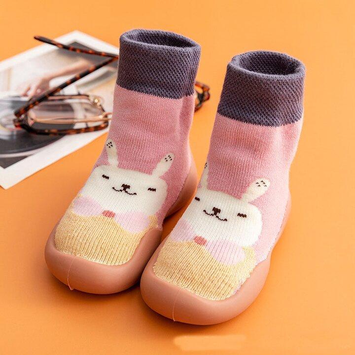 Baby Slippers Terry Lining Non-Slip Sole & Padded Footbed