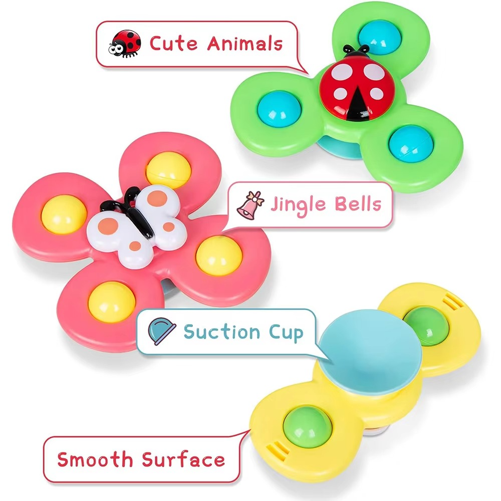 Baby Spinning Toy Set Non-Toxic Soothing 3-Pack