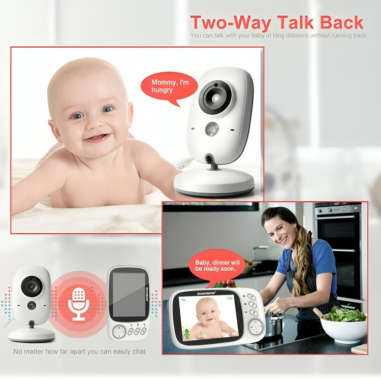 Baby Video Monitor Night Vision & Two-Way Audio