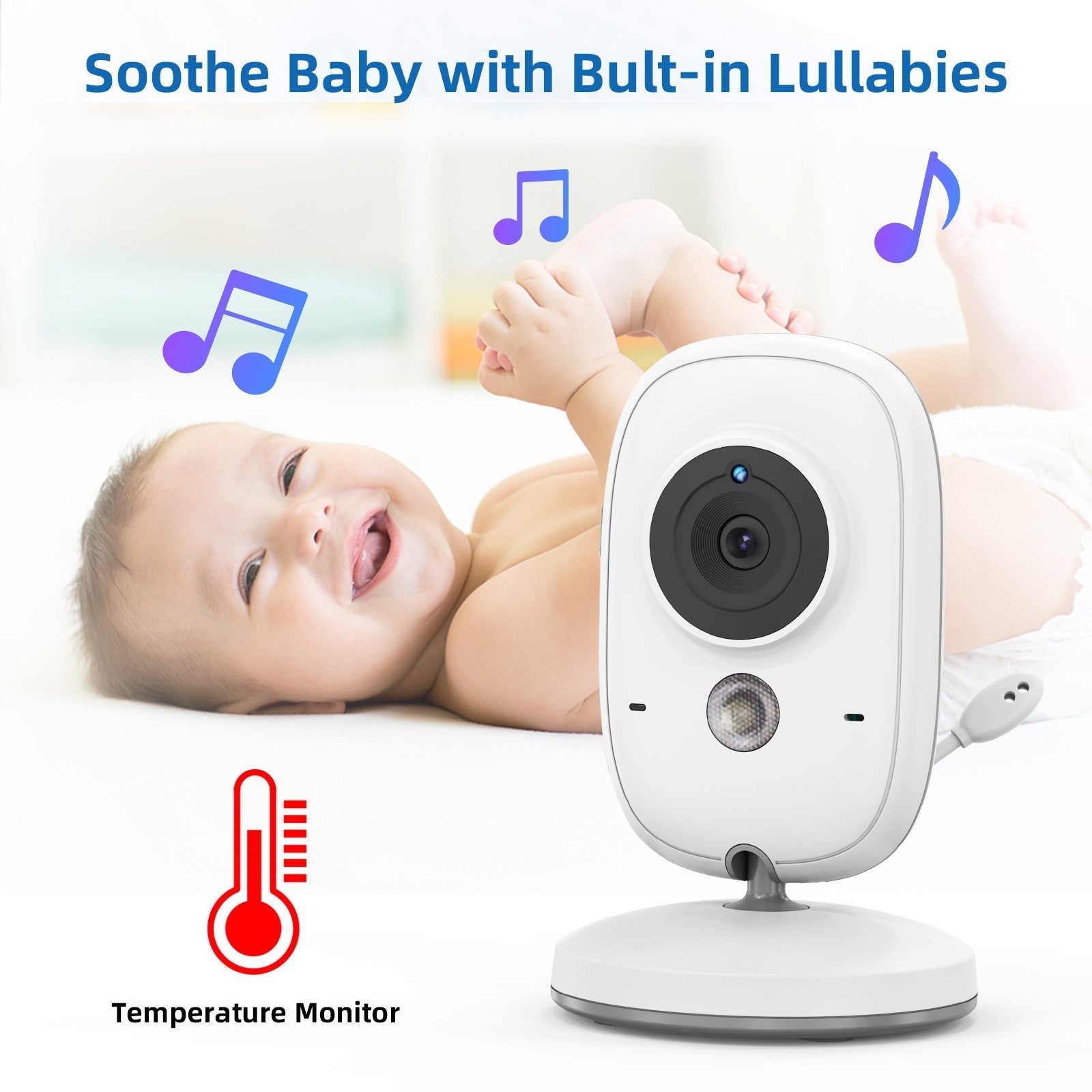 Baby Video Monitor Night Vision & Two-Way Audio