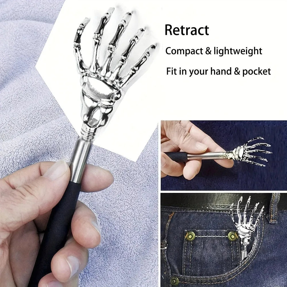 Back Scratcher Telescopic Stainless Steel Tip Foldable