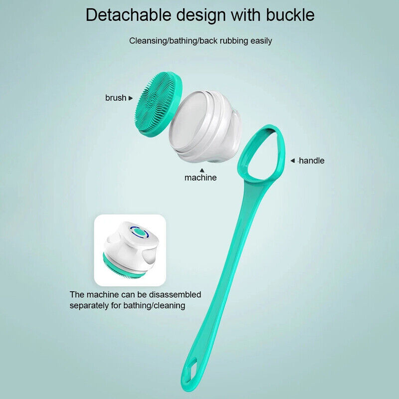 Back Scrubber Brush Rotating Head & Ergonomic Handle