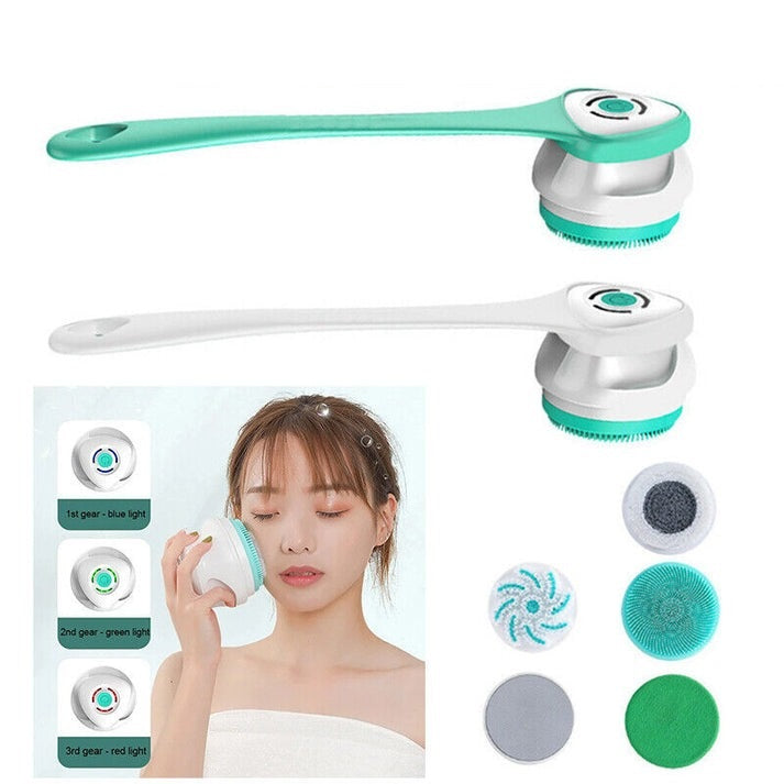 Back Scrubber Brush Rotating Head & Ergonomic Handle