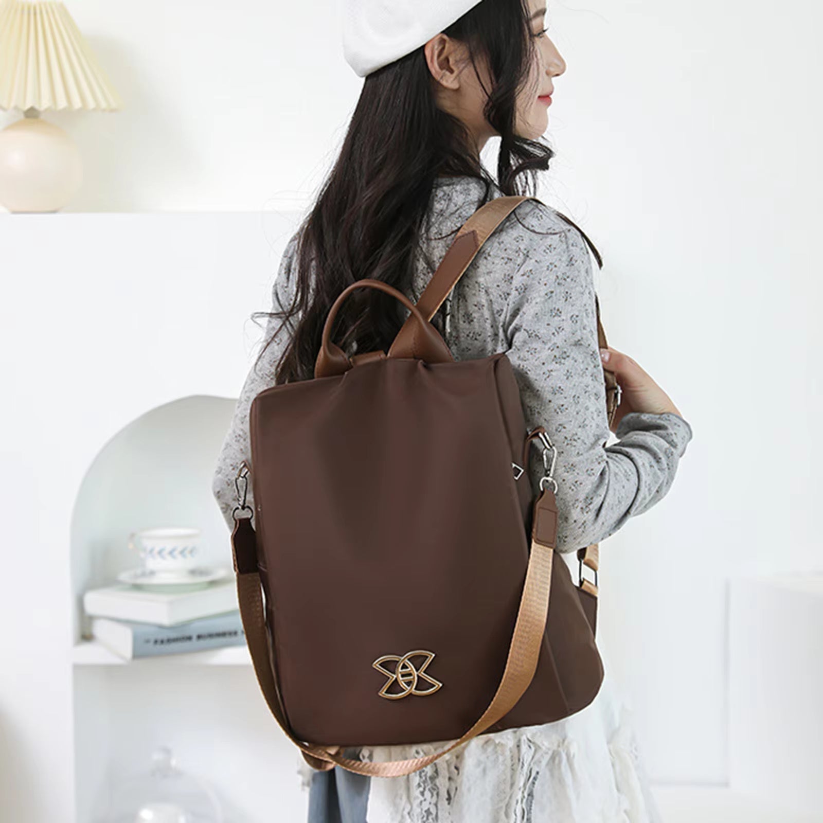 Backpack Anti-Theft Hidden Back Zipper Water-Repellent Oxford Fabric