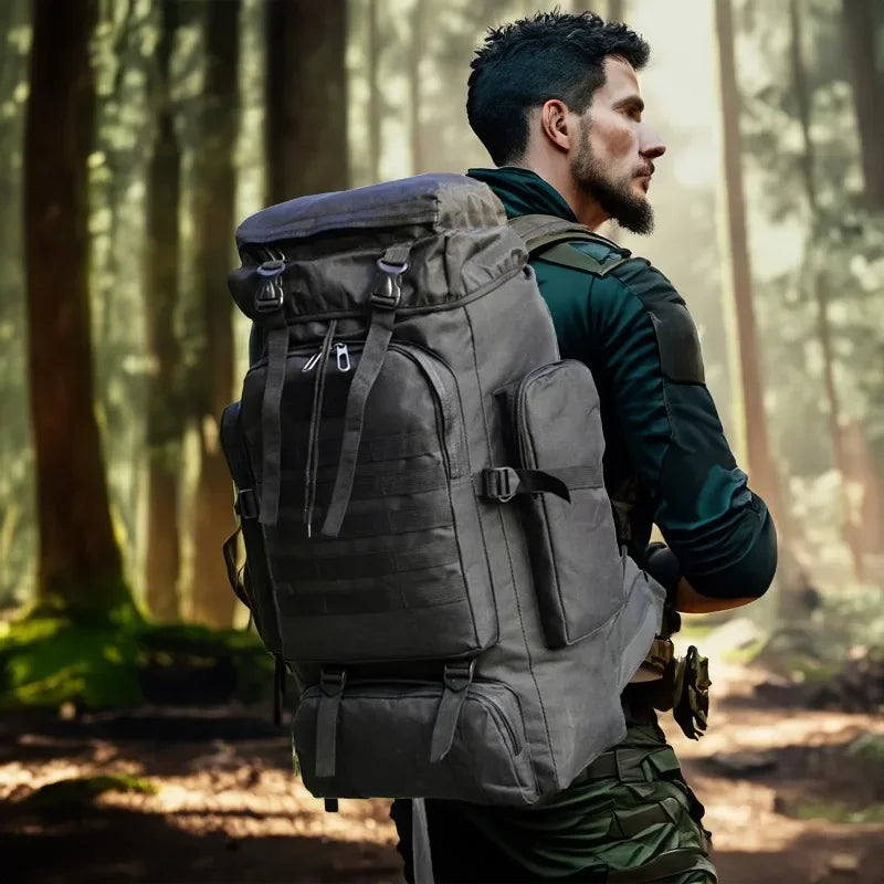 Backpack Tactical Nylon MOLLE & Expandable Up To 100L