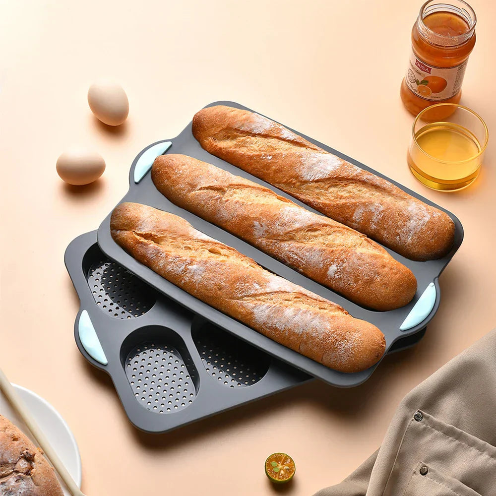 Baguette Baking Mold Non-Stick Silicone Heat-Resistant Dishwasher-Safe