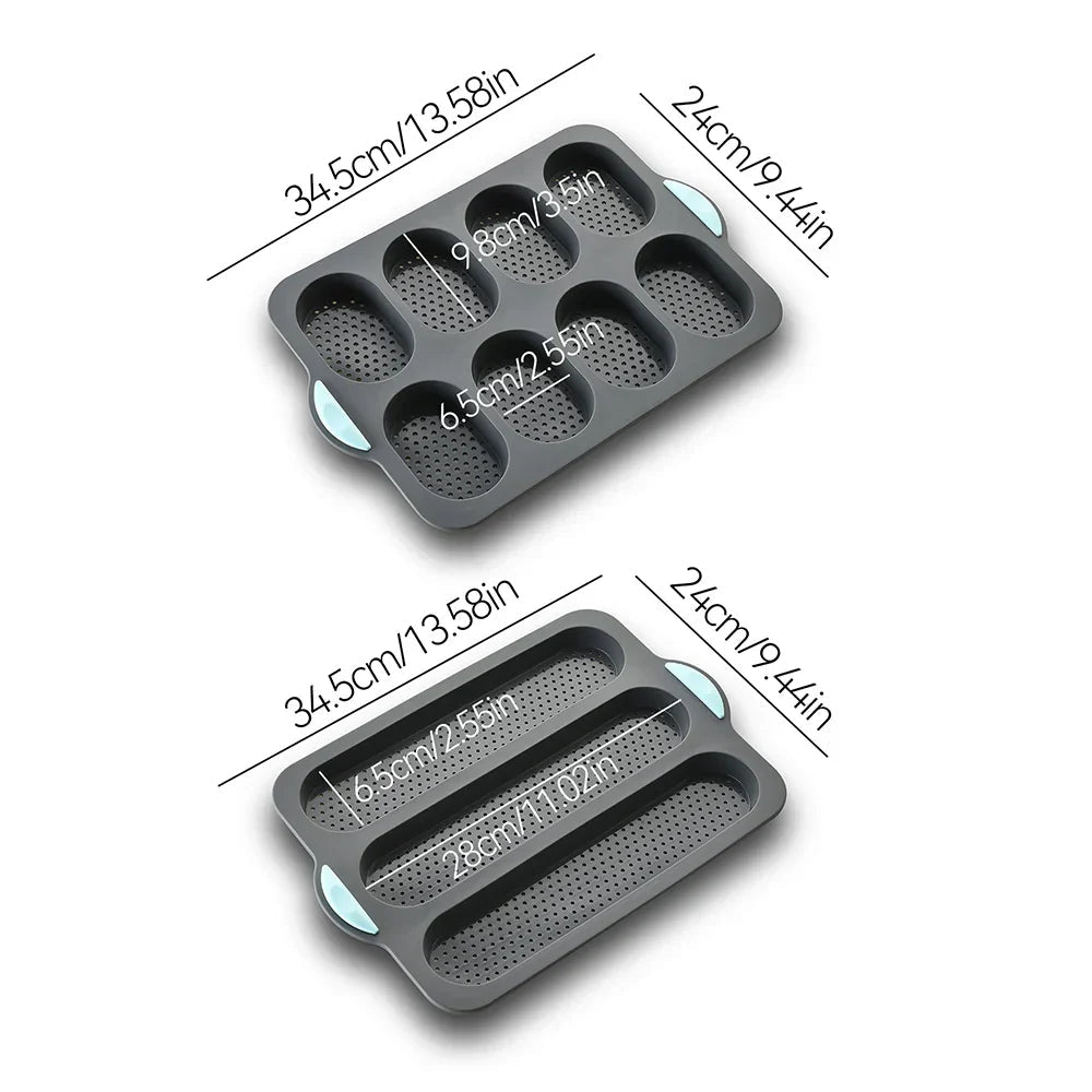 Baguette Baking Mold Non-Stick Silicone Heat-Resistant Dishwasher-Safe