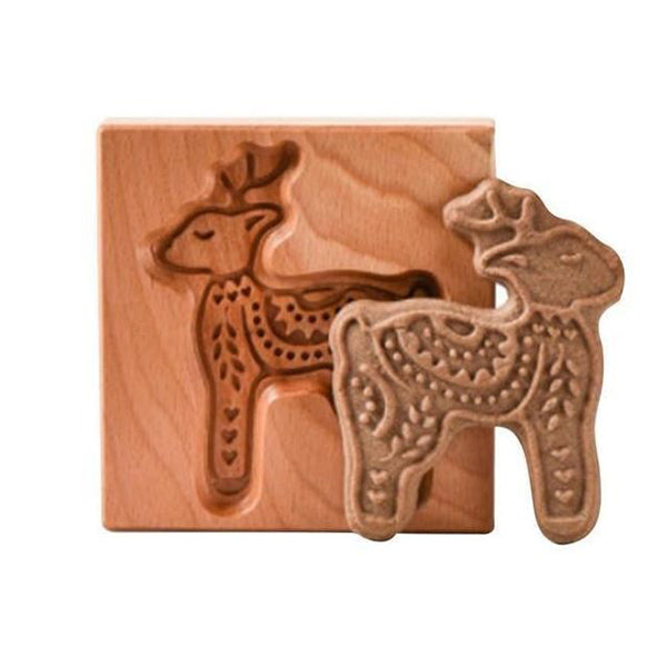 Baking Mold Hand-Carved Wood Non-Stick 20 Designs