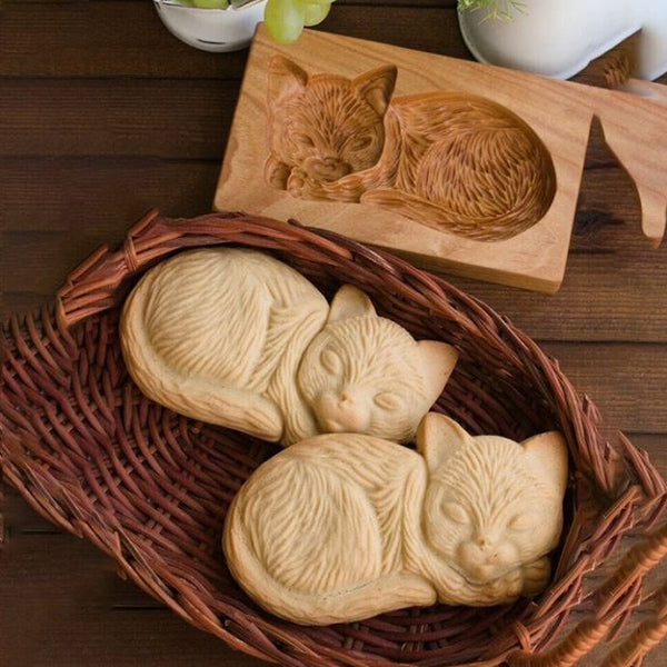Baking Mold Hand-Carved Wood Non-Stick 20 Designs