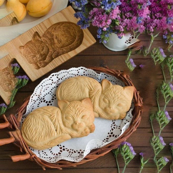 Baking Mold Hand-Carved Wood Non-Stick 20 Designs