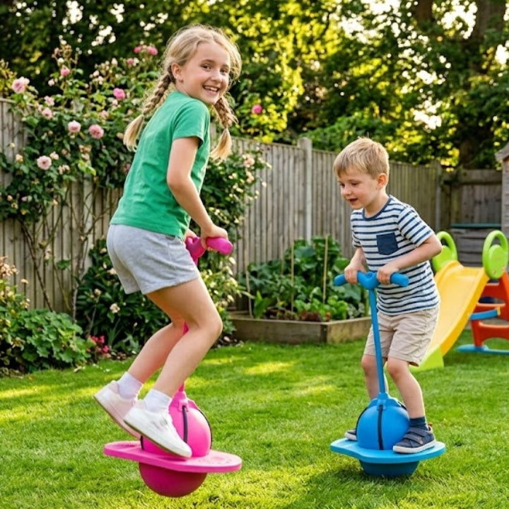 Balance Hop Ball Textured Non-Slip Platform & Foam Handles