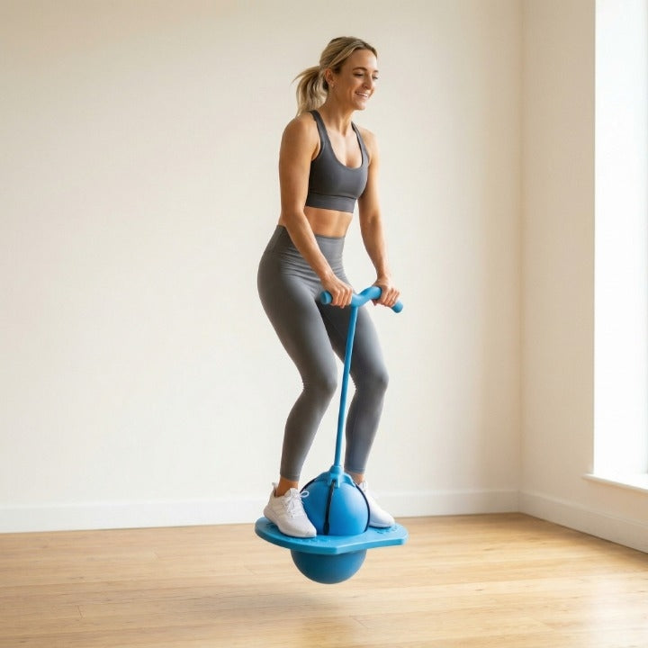 Balance Hop Ball Textured Non-Slip Platform & Foam Handles