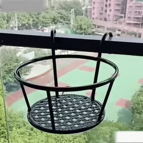 Balcony Pot Holder No-Drill Open Grid Set of 3