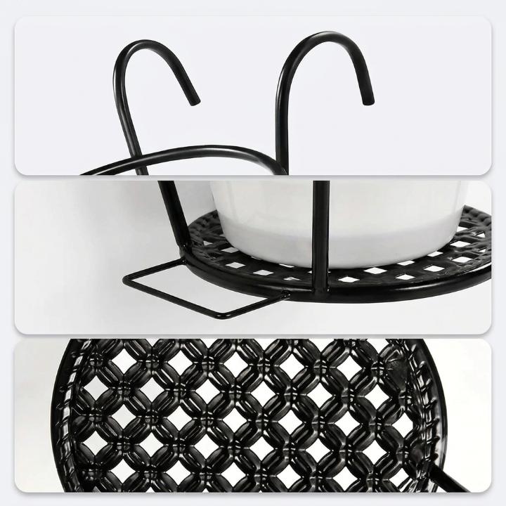 Balcony Pot Holder No-Drill Open Grid Set of 3