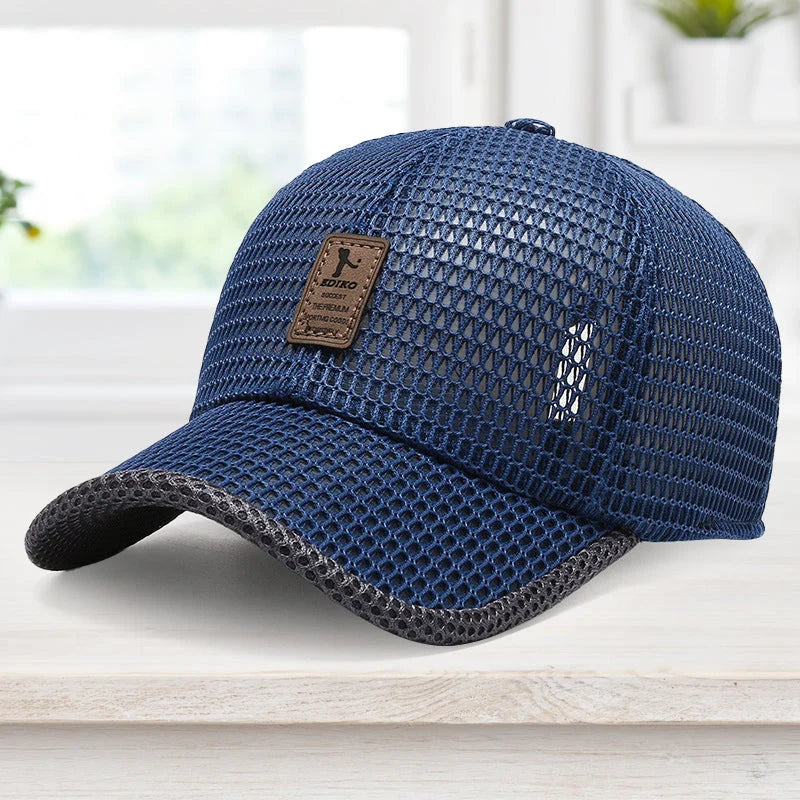 Baseball Cap Breathable Mesh Adjustable Closure UV Protection