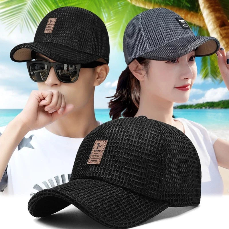 Baseball Cap Breathable Mesh Adjustable Closure UV Protection